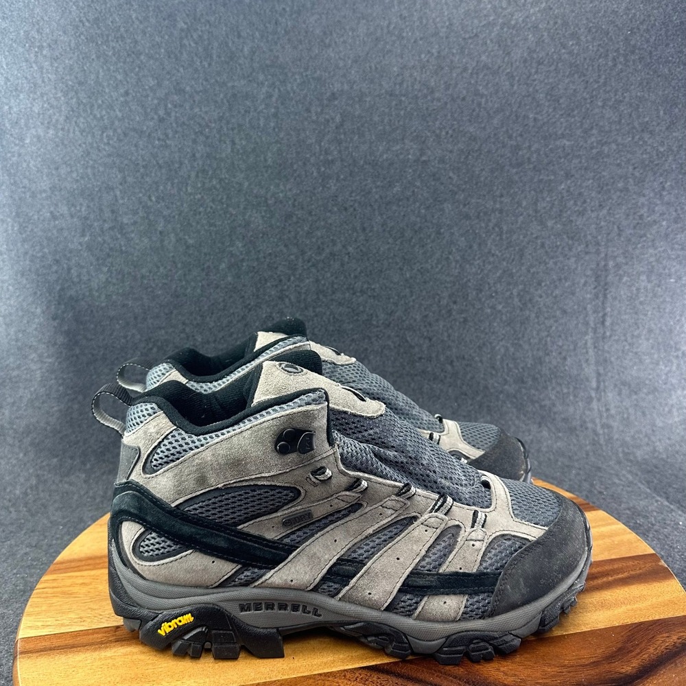 Merrell Moab 2 Mid Mens Size 11 Wide shoes Gray Waterproof Suede hiking boots